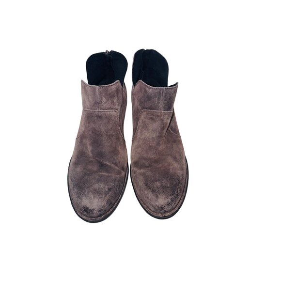Born Kerri Final Suede Ankle Boots 9 Gray Brown Distressed Western Boho Cottage - Picture 12 of 12